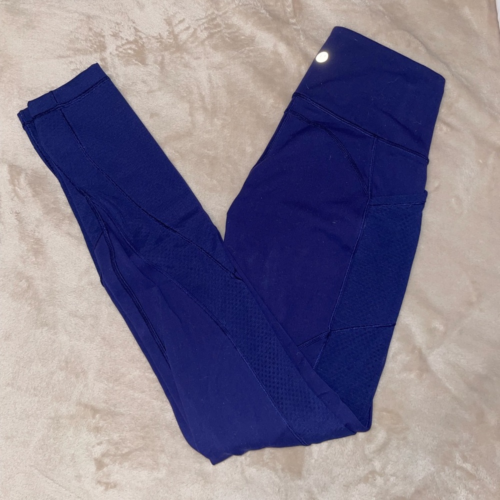 Lululemon navy blue 25” leggings, size 4